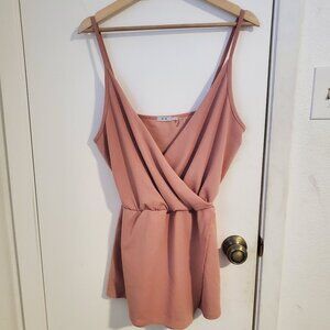 Kimchi Blue Drapey Surplice Skort/Romper Dusty Pink Women's Size M